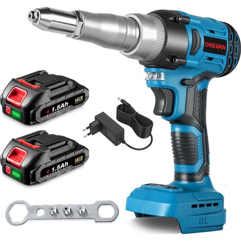 Battery Riveter with 2 Batteries, Brushless Rivet Gun (1/5)