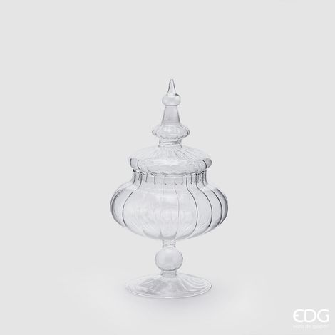 EDG Contenitore Coppa In Vetro Vaso Bonbon H 23 (1/3)