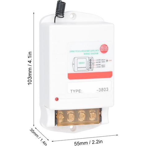 Interrupteur de télécommande numérique sans fil BERM-3803 380 V (1/5)