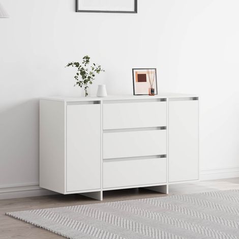 vidaXL Sideboard mit Schubladen Weiß 120 x 41 x 75 cm Holzwerkstoff (1/5)
