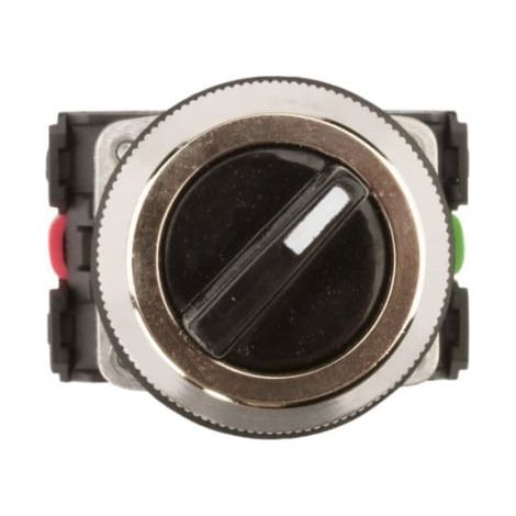 Interrupteur à 2 positions, bouton 30 mm, noir, 1 NO, 1 NF, anti-retour, W0-NEF30-TPA XY S