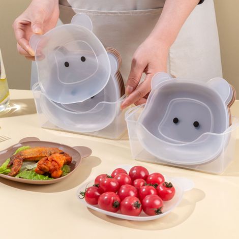 Assiette à cracher les os/Assiette à grignoter/Petite assiette de table pour cracher les os/Assiette à fruits/Apéritif en forme d'ours de dessin animé (1/5)