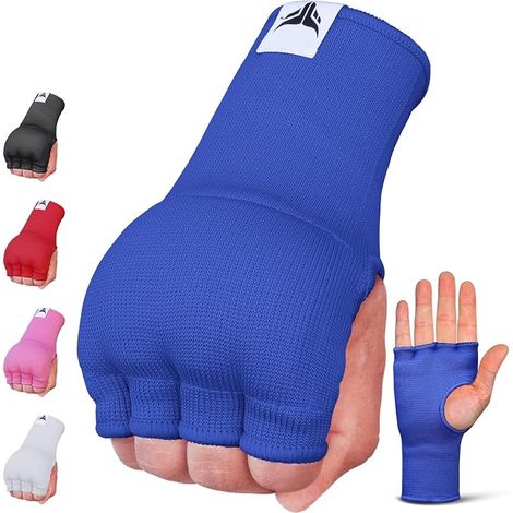 Boxing Gloves Padded Quick Easy Gel Bands without Long Straps Men and Women Elastic Band for MMA, Muay Thai, Kickboxing, Punching and Martial Arts (1/5)