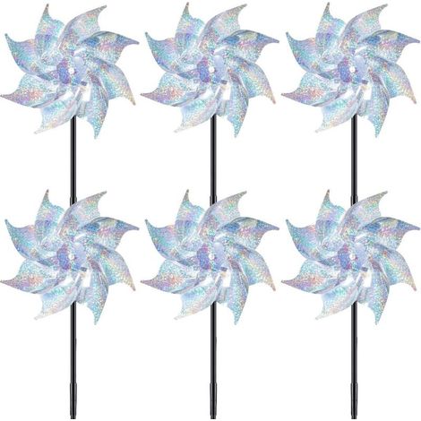 Vogelabwehr-Windmühle, 6-teiliges reflektierendes Windrad, Garten-Windrad für den Außenbereich, von DEBUNS (1/5)
