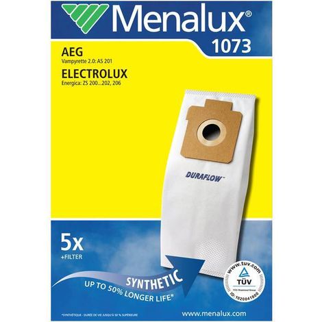 Menalux 1073 5 sacchetti aspirapolvere Aeg Electrolux Vampyrette 2 AS201 ZS206 (1/2)
