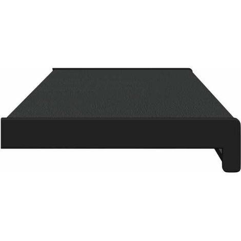 Appui De Fenêtre - PVC Noir Avec Grain De Bois - 80 x 25 x 4,5 cm - Intérieur Et Extérieur - 1 Pièce (1/5)