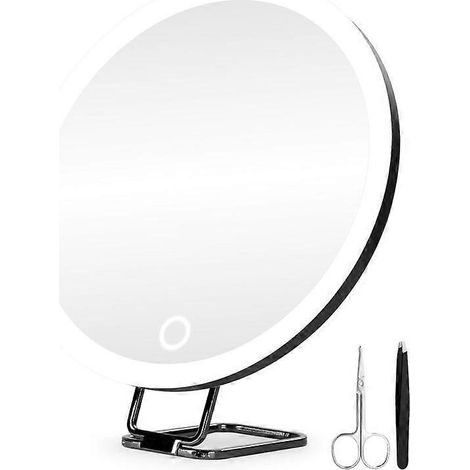 Miroir grossissant 30x, idéal pour une application de maquillage précise.