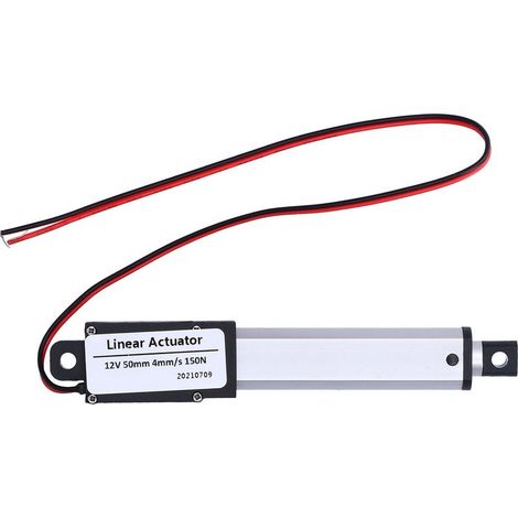 Actionneur linéaire, course de 50mm, DC 12V, interrupteur de fin de course interne à faible bruit, Mini mouvement pour l'industrie automobile, 4 mm/s-150N (1/5)