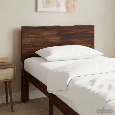 vidaXL Tête de lit en bois brut ROSTOCK Marron foncé 100 cm (1/5)