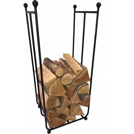 Log Rack Tall - Steel - L30.5 x W34.3 x H85.1 cm - Black