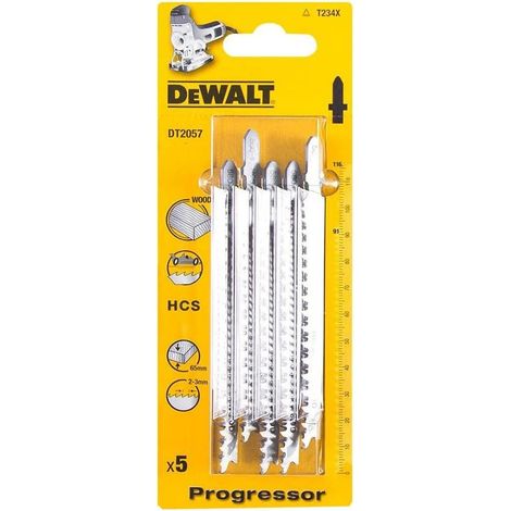 DeWalt DT2057-QZ HSC Hoja de sierra de calar 117mm 2-3mm 5uds Madera