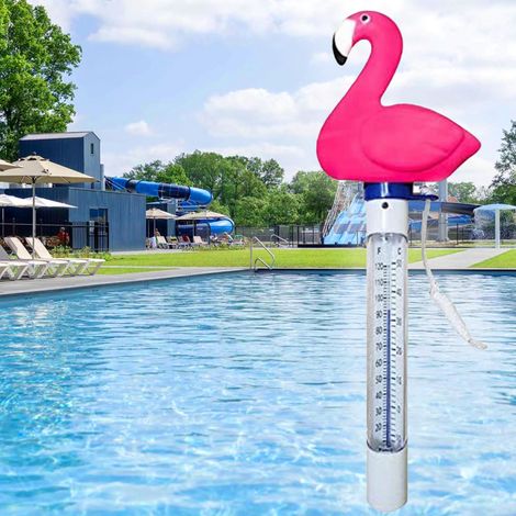 Thermomètre de piscine flottant avec cordon, pour piscines extérieures et intérieures, spas et jacuzzis. (1/5)