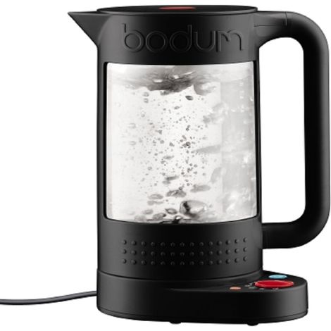 Bouilloire électrique double paroi - BODUM - BISTRO - 1500 W - 1,1 L - 5 températures - Intérieur en verre - Noir (1/5)