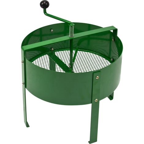 Kestek Handkurbelsieb Kurbelsieb Metallsieb Gittertrommel Kompostsieb 15L Ø40cm (1/3)