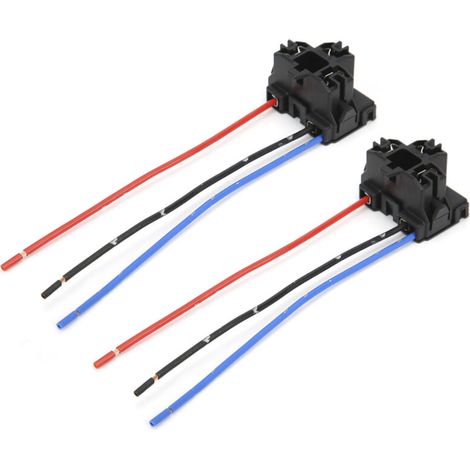 Aramox 2pcs Nylon & Cuivre H4 Ampoule Femelle, Support de Lampe avec Fil de Cuivre Résistant à la Chaleur Haute Plug And Play 12V. (1/4)