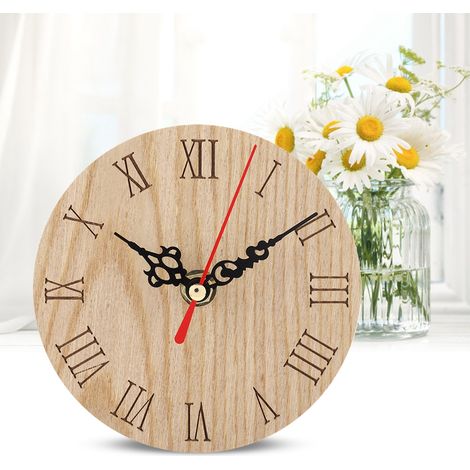 Klassische analoge Wanduhr aus Holz zur Dekoration von Garten, Flur und Außenbereich (12 cm) (1/5)
