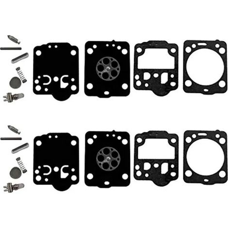 2 x Vergaser-Reparatursatz mit Membran, kompatibel mit Husqvarna 235, 236, 240 und 435 Kettensägen