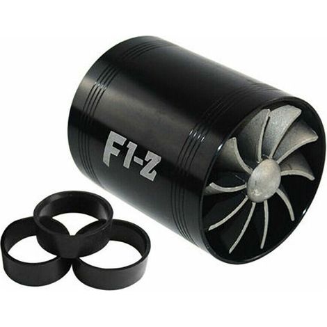 Memkey – Turbine turbo fan universel – Filtre à air supercharger – Ventilateur d'admission à double hélice – Économie de carburant 5-15% (1/5)