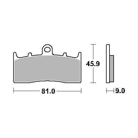 PASTILLAS DE FRENO SBS KH613 STREET STANDART CERÁMICAS NEGRAS COMPATIBLES CON: BMW K1200/1300/1600, R850/1100/1150/1200 DELANTERAS