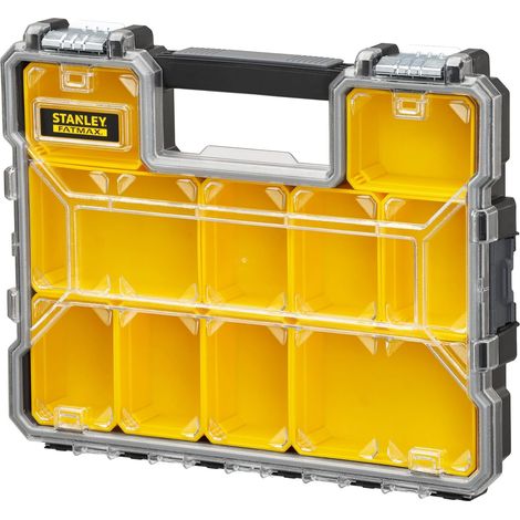 1 Boîte De Rangement Fatmax 10 Compartiments Amovibles Polycarbonate Étanche Fermetures Métalliques Pour Atelier (1/5)