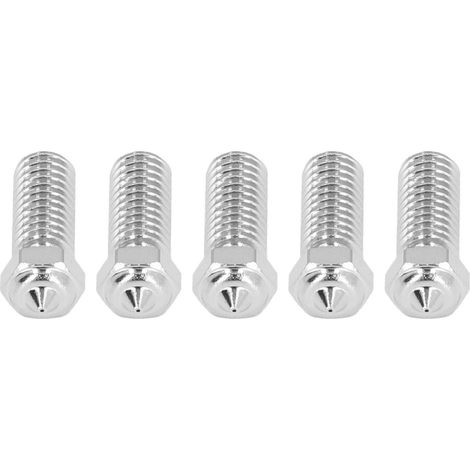 Set mit 5 Edelstahl-3D-Druckerdüsen, 1,75 mm Filamentdurchmesser, 0,4 mm Düsenspitze, Messingspitze, für QIDI X Maximum 3, X Smart3 und X Plus3 (1/5)