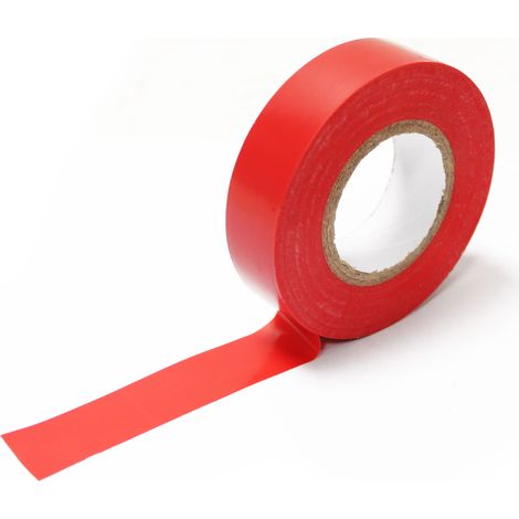 BeMatik - Ruban isolant rouge 0,15x19mm à bobine 10m (1/3)