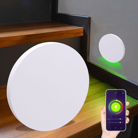 LED Treppenleuchte rund weiß - Lichtfarbe: Smart Tuya RGB CCT 3W - Lichtaustritt: Kato (1/5)