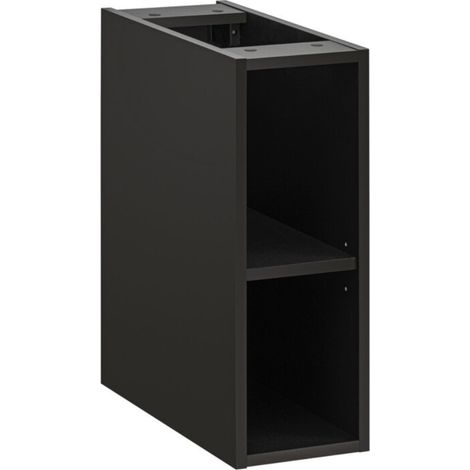 Mobile da bagno aggiuntivo sotto lavabo KINOKO – 2 ante – Grigio antracite – L20 × P57 × H46 cm – Da appendere
