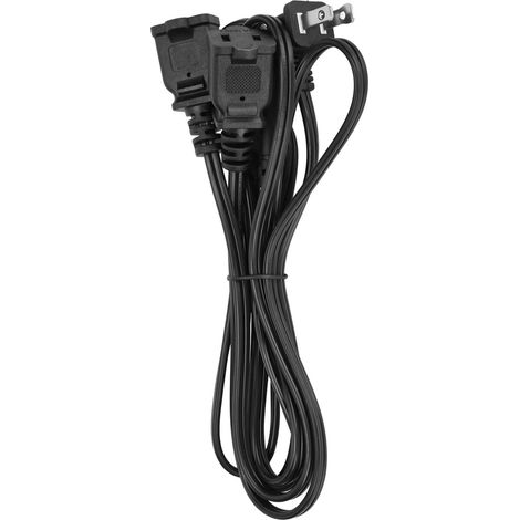 Câble de rallonge électrique Y NEMA 1-15P mâle vers double connecteur femelle 1-15R, fil 18AWG, prise US 125V (1/5)