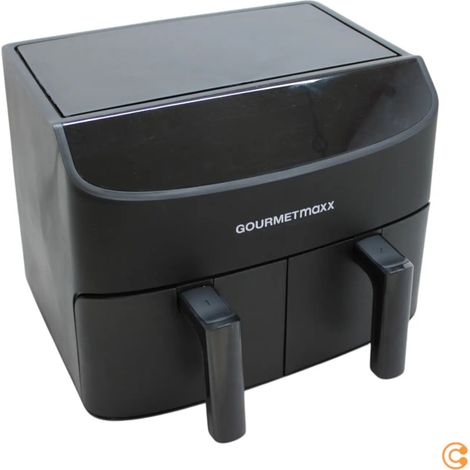 [NEUWERTIG] B-Ware Gourme Tmaxx Heißluftfritteuse Doppelkorb Airfryer Fritteuse Schwarz 7 Liter912