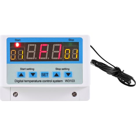 Termostato digitale intelligente a LED, regolatore di temperatura con sensore per riscaldamento e raffreddamento, 30 A/DC 24 V, termostato connesso (1/5)