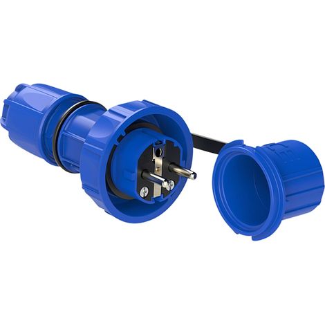 PCE Schutzkontaktstecker Nautilus, mit Schutzkappe, IP68 (1/2)