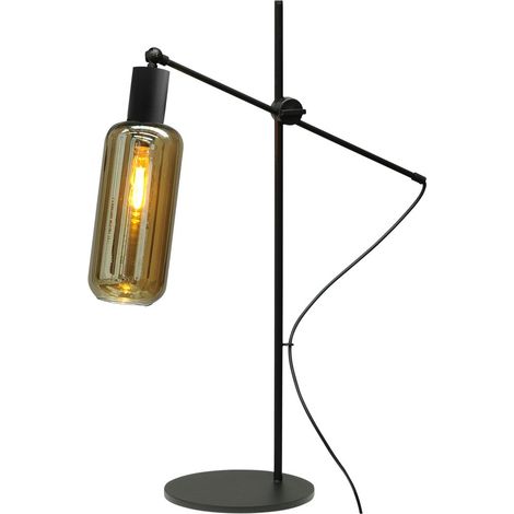 Lampe de table noire Bounty avec verre cylindrique - 4471-05-05-5 (1/3)