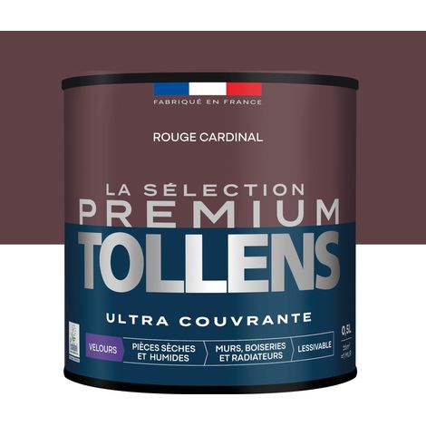 Tollens - Peinture intérieure couleurs - La Sélection Premium Velours - Ultra Couvrante - Rouge Cardinal 0,5 L - 6m² (1/5)