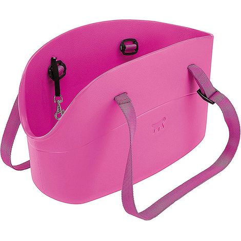 Ferplast WITH-ME SMALL Sac en résine pour le transport de chiens de petite taille. Différentes couleurs mode.. Variante - Misure: 14 x 35 x h 22 cm - Fuchsia