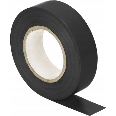 Ruban isolant - 19 mm x 20 m - Noir - Imperméable - Auto-adhésif et difficilement inflammable