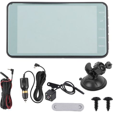 Enregistreur de conduite à double objectif 4 pouces DVR écran tactile capteur G 1080P Vision nocturne grand angle 170 ° (1/5)