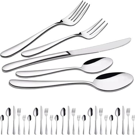 BESTECKSET 30 TEILIG FÜR 6 PERSONEN BESTECK ESSBESTECK TAFELBESTECK EDELSTAHL DE
