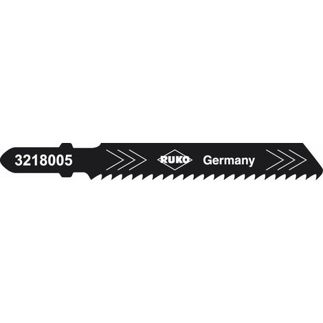 Pack de 5 sierras de calar RUKO HCS acero 77 mm para madera y metal.