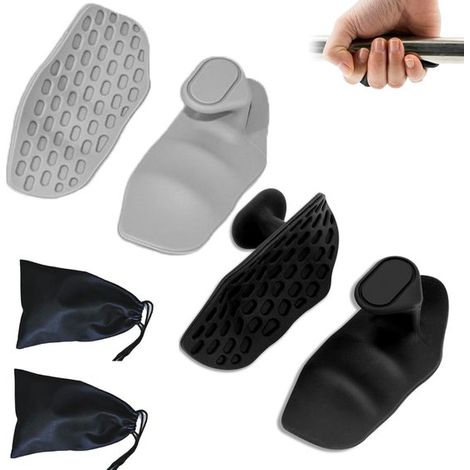 Paquete de 4 guantes sin dedos para entrenamiento, levantamiento de pesas y soporte de agarre. (1/5)
