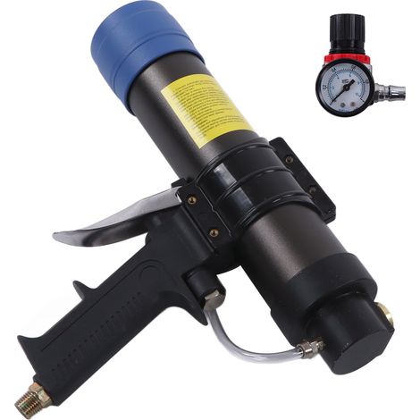 Pistolet à colle mastic verre pneumatique 310ml, 0,4-0,7Mpa réglable, 24 buses, outil de réparation auto, cartouche étanche (1/5)