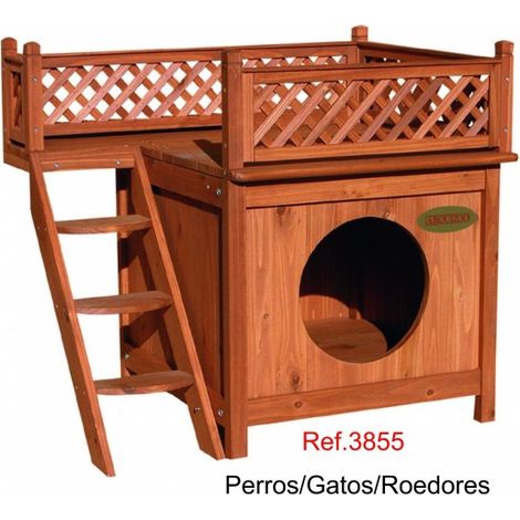 CASETA MADERA PERRO/GATO/ROEDORES