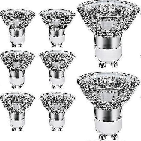 GU10 50-W-Halogenstrahler, 8er-Pack, 220–240 V Wechselstrom, 700 Lumen, warmweiß (2700 K) (1/3)