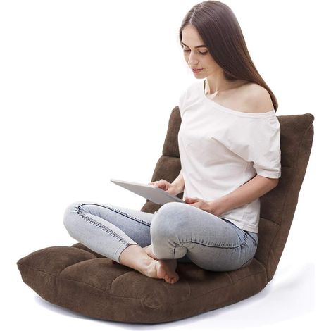COSTWAY Sofá Perezoso Sofá Plegable Respaldo Ajustable 14 Posiciones Silla de Dormitorio Sala de Estar Café (1/5)