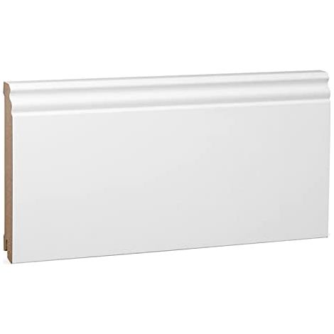 KGM Sockelleiste Hamburger Profil MDF RAL 9016 18x145mm 2,44 m