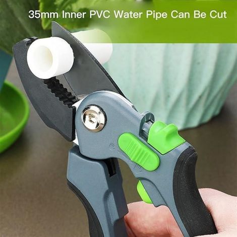 1 Cisaille de jardin, lame acier inoxydable 28mm, poignée ergonomique antidérapante, pour élagage branches haies (1/4)