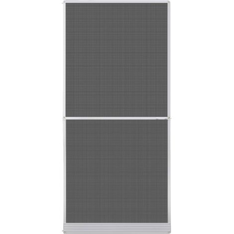 Écran anti-insectes à charnière Blanc et Noir 100 x 215 cm