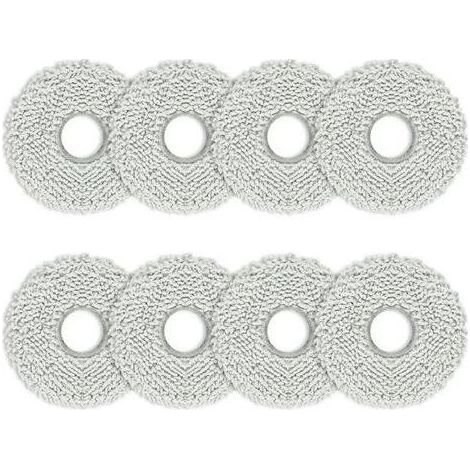 Lot de 8 lingettes de nettoyage en microfibre pour aspirateurs robots - chiffons de rechange en microfibre (1/5)