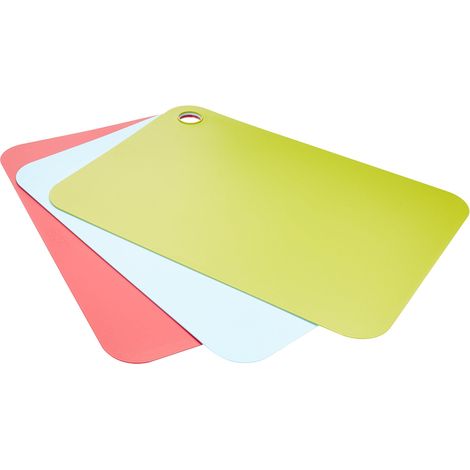 Joseph Joseph Pop - Set di 3 taglieri bifacciali codificati per colore, flessibile, facile da riporre, lavabile in lavastoviglie, multicolore (1/5)