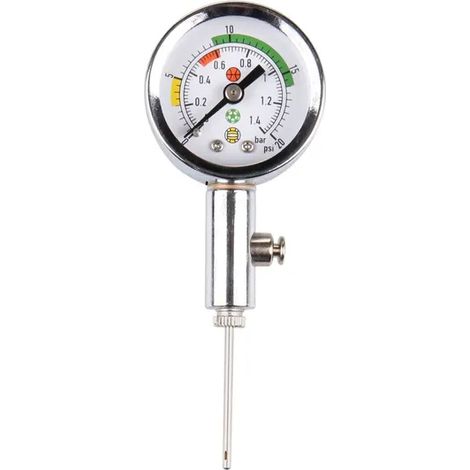 Lot de 2 manomètres à bille de pression avec fonction réveil pour mesure précise de la pression, fixation simple, pièces robustes (1/2)
